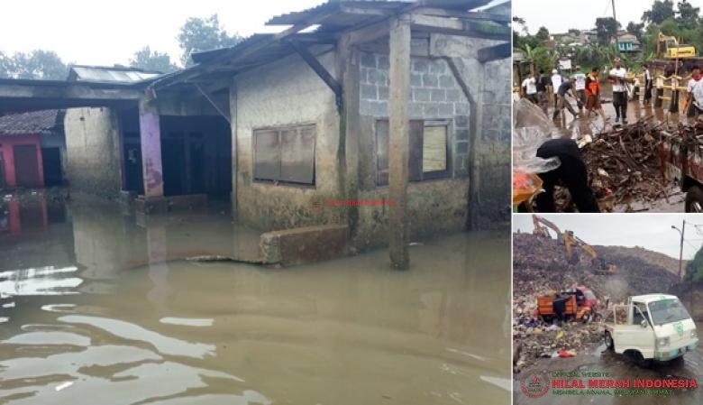 DPW FPI kota Depok bersama para relawan dari Laskar FPI melakukan pembersihan sampah dan langsung dibuang ke pembuangan sampah di wilayah kampung Bulak, Cipayung Kota Depok