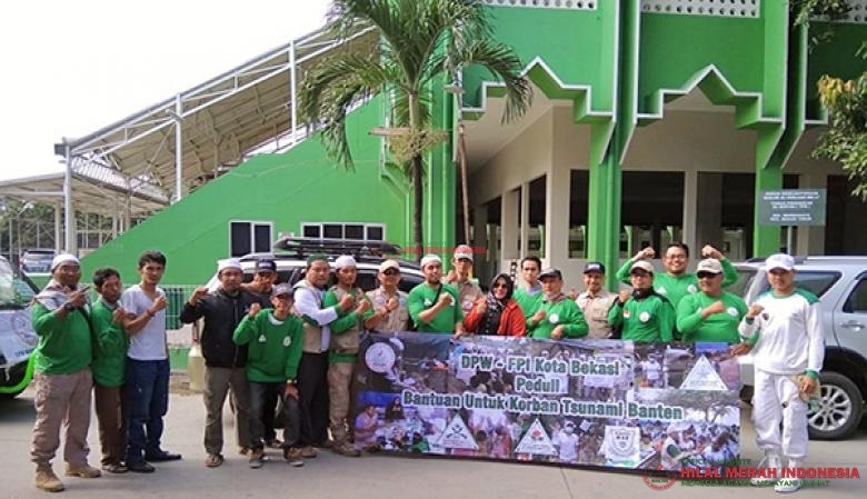 Misi kemanusiaan tahap ke-2, DPW HILMI-FPI Bekasi menyalurkan bantuan logistik ke para korban tsunami Banten