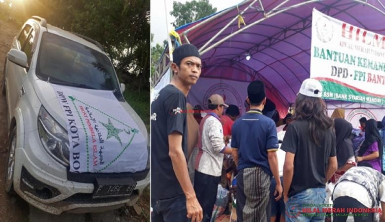 DPW HILMI-FPI Kota Bogor kembali menyalurkan bantuan logistik serta atribut untuk para relawan dan korban tsunami di wilayah Pandeglang, Banten