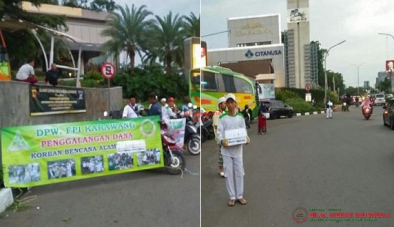 DPW FPI Karawang kembali melakukan penggalangan dana untuk korban bencana alam