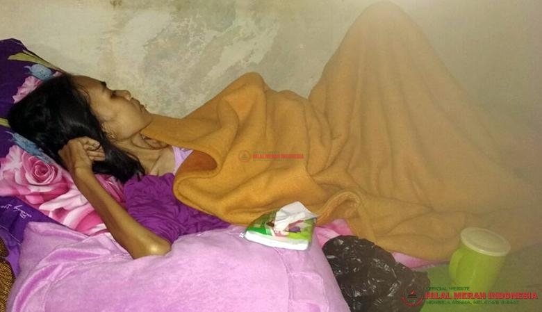 Kondisi almarhumah Sari Maysaroh sebelum dibawa ke rumah sakit.