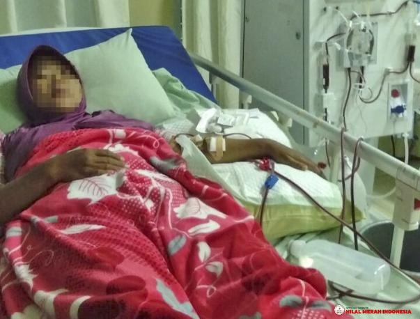 Ibu Novi dalam perawatan di RSUD Bendan, Pekalongan.
