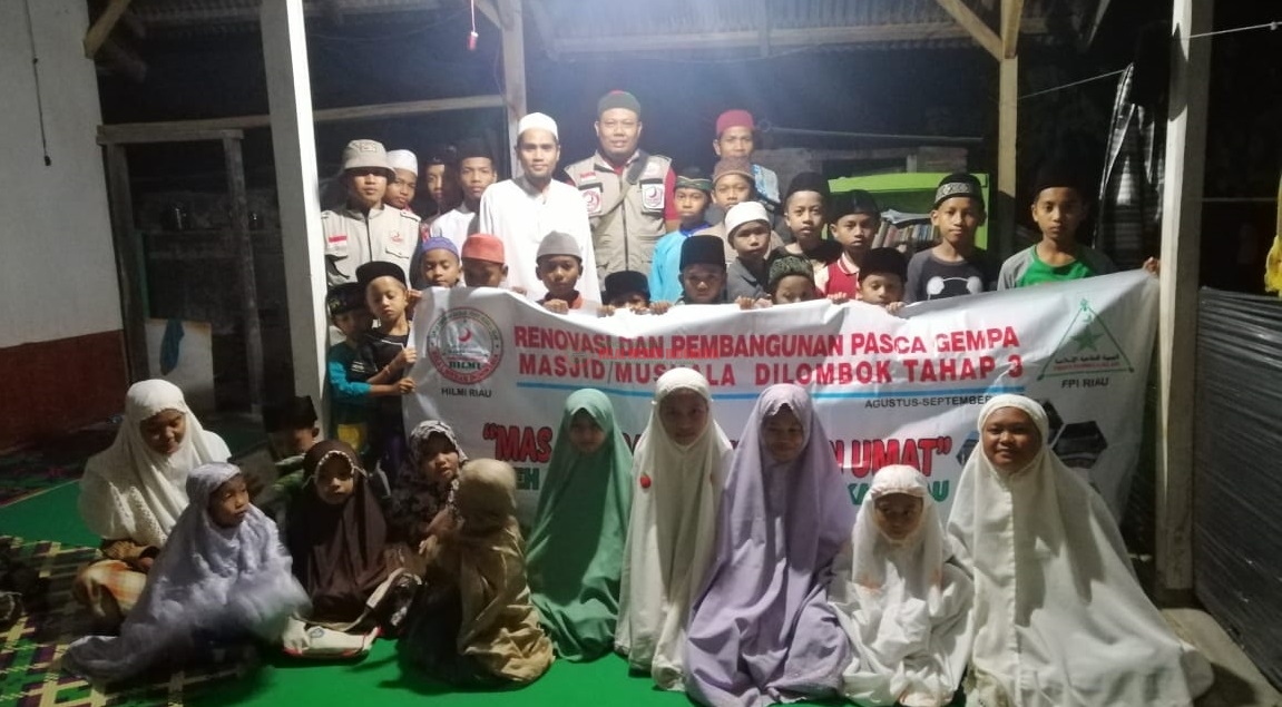 Kembali, HILMI-FPI Riau Dirikan Sarana Ibadah dan Mengaji di NTB