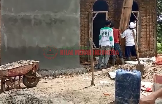 FPI Salapian Melanjutkan Pembangunan Masjid Di Pelosok Langkat