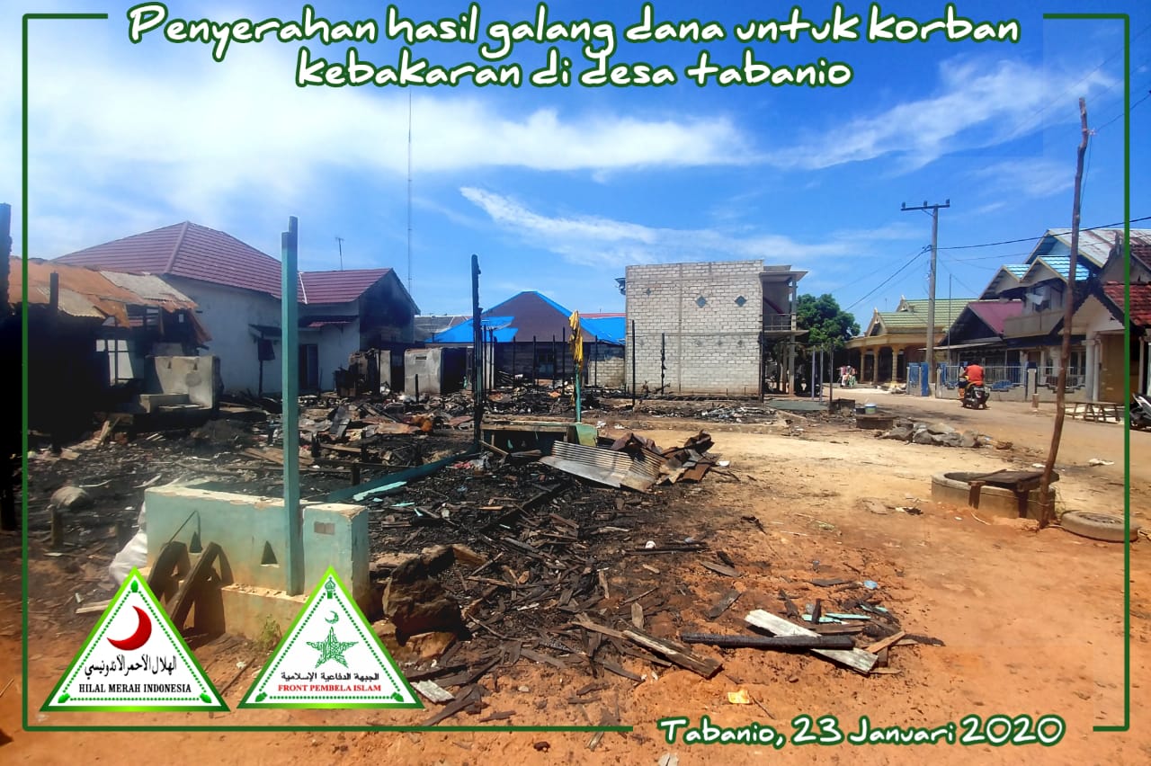 Tiga Rumah Ludes Terbakar di Tanah Laut, HILMI dan Laskar FPI Datang Bawa Bantuan