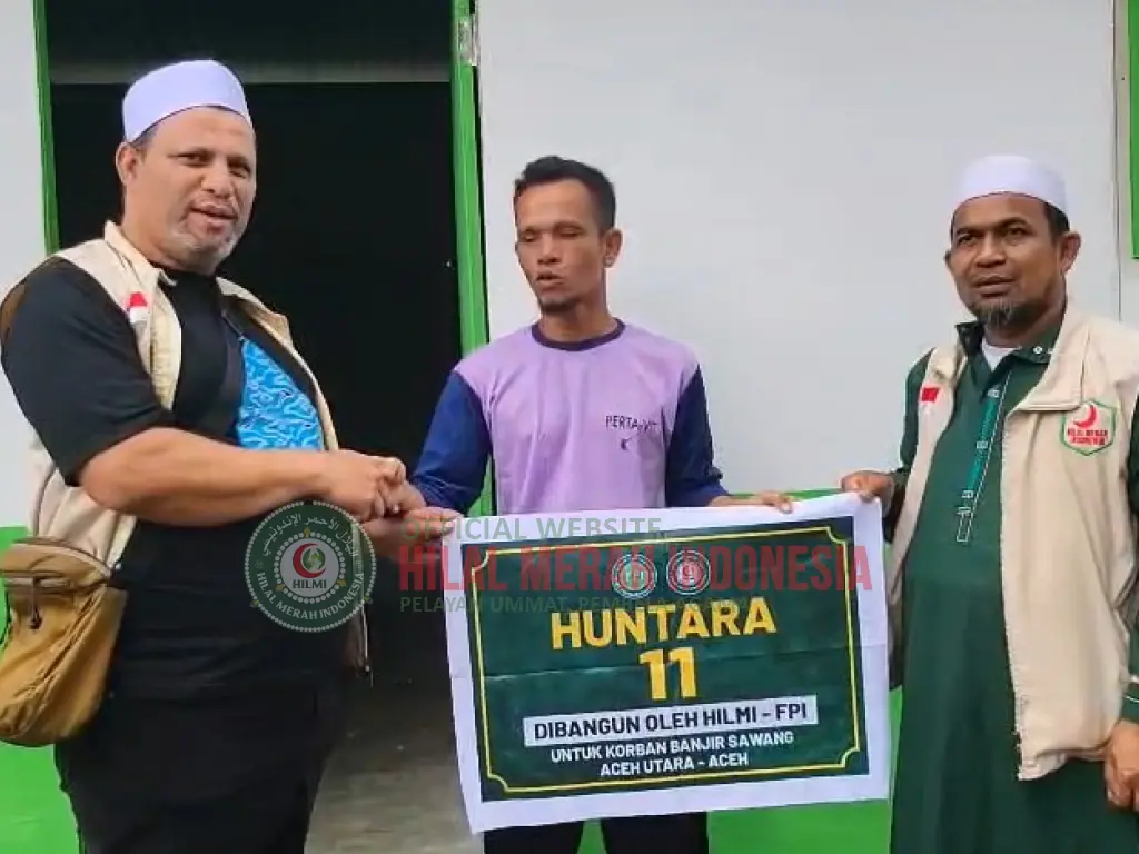DPP HILMI FPI Bersama Imam FPI Aceh Dirikan 15 Huntara untuk Korban Banjir 2