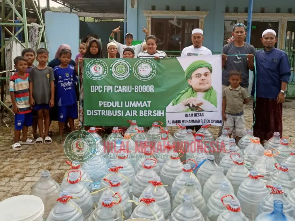 DPP HILMI FPI Salurkan Bantuan Air Bersih untuk Warga Terdampak Kekeringan